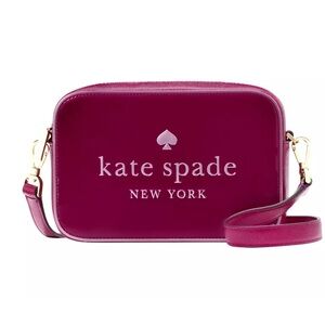 New Kate Spade Oh Snap Mini Camera Bag Dark Raspberry Multi